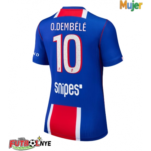 Camiseta Paris Saint-Germain Ousmane Dembele #10 Primera Equipación para mujer 2026-27 manga corta